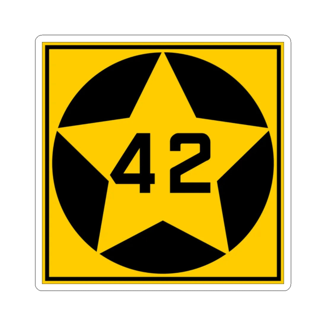 MN-42 1920 (Minnesota) (Road Sign) STICKER Vinyl Kiss-Cut Decal 2 Inch White - The Sticker Space