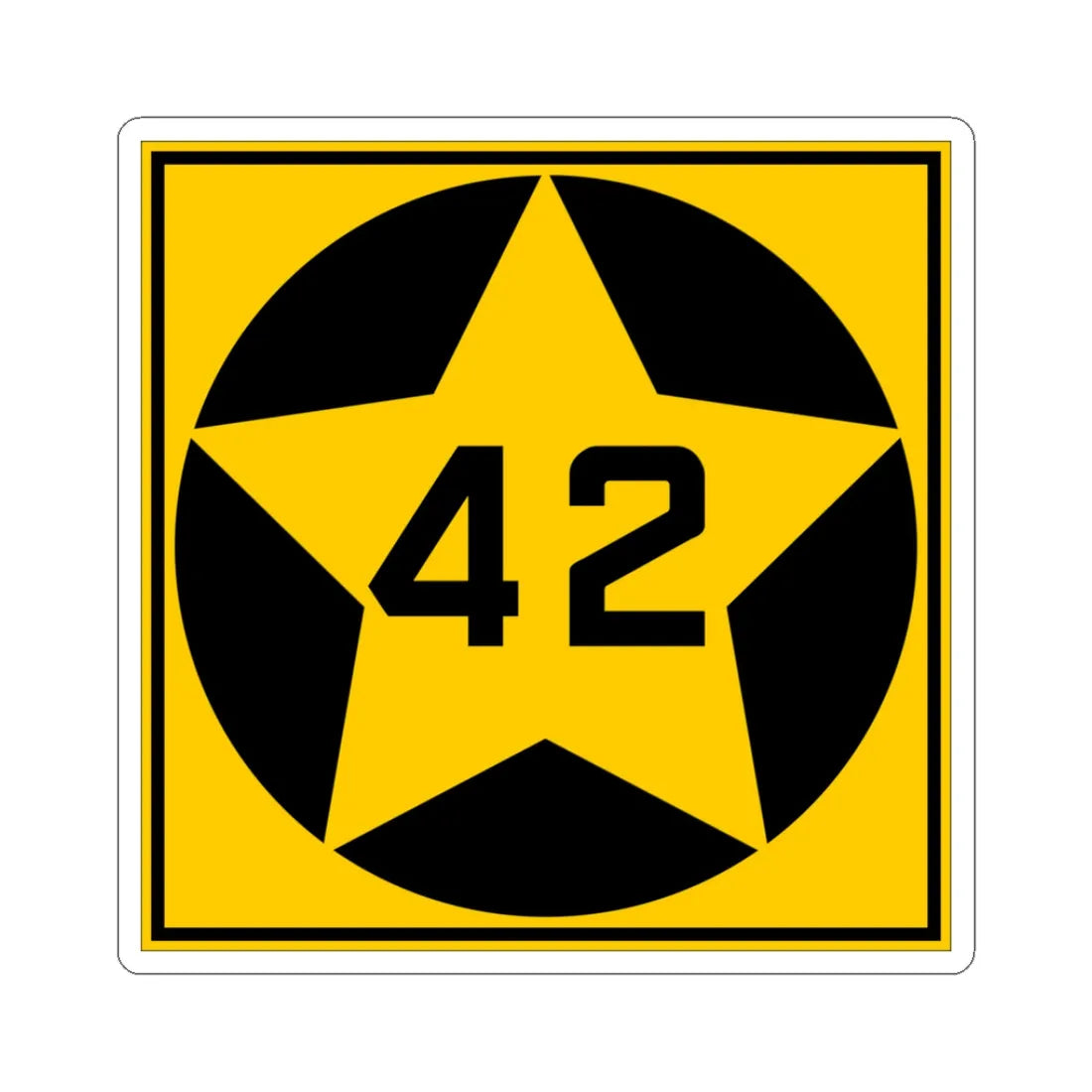 MN-42 1920 (Minnesota) (Road Sign) STICKER Vinyl Kiss-Cut Decal 3 Inch White - The Sticker Space