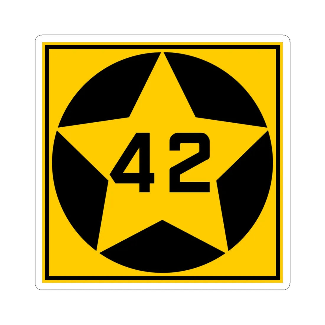 MN-42 1920 (Minnesota) (Road Sign) STICKER Vinyl Kiss-Cut Decal 6 Inch White - The Sticker Space