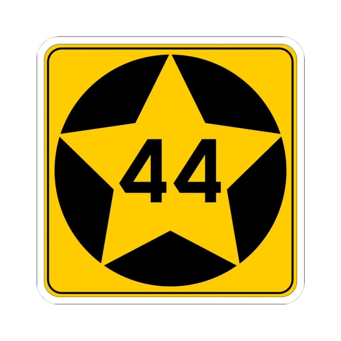 MN-44 1920 (Minnesota) (Road Sign) STICKER Vinyl Kiss-Cut Decal 3 Inch White - The Sticker Space