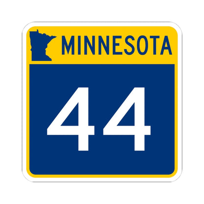 MN-44 (Minnesota) (Road Sign) STICKER Vinyl Kiss-Cut Decal 4 Inch White - The Sticker Space
