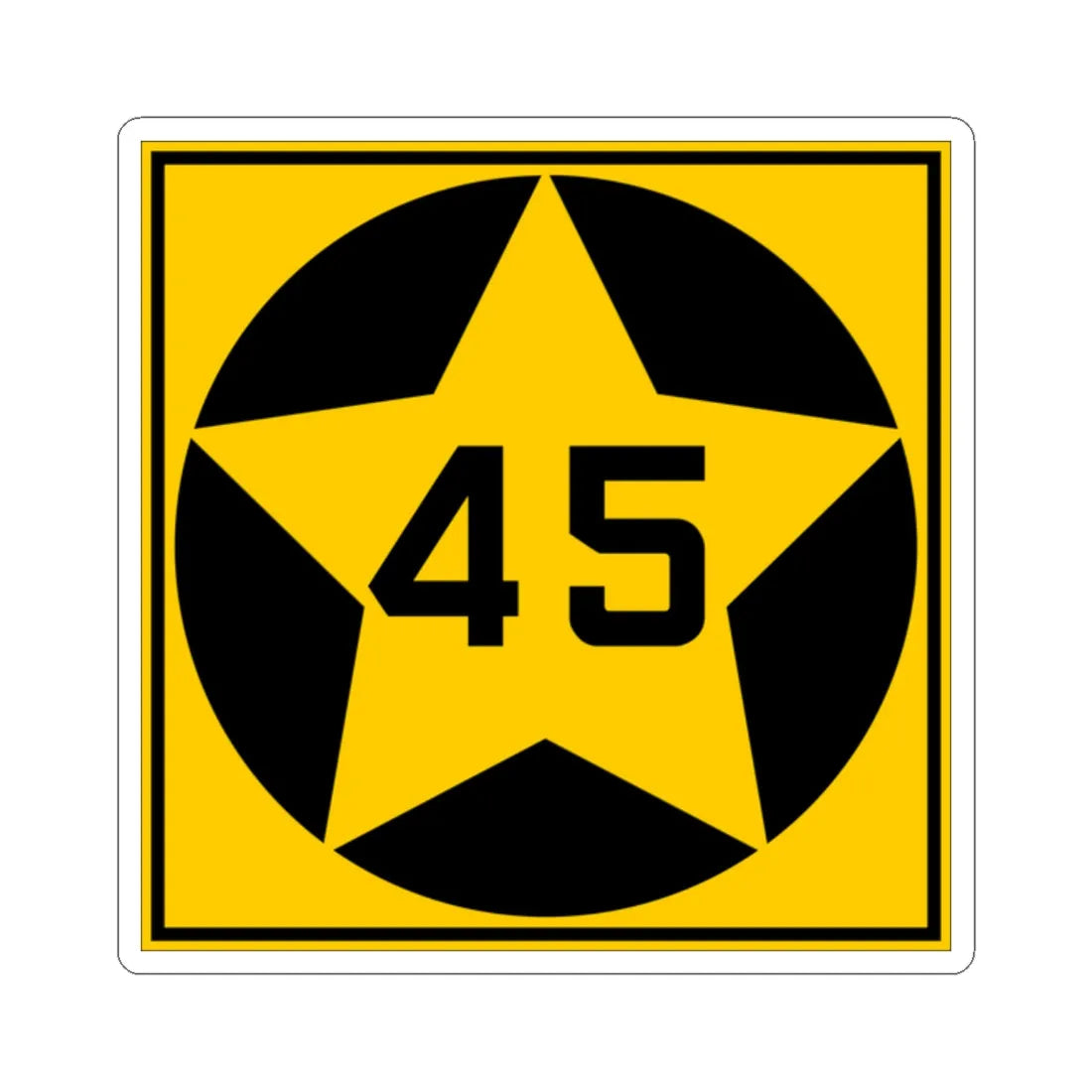 MN-45 1920 (Minnesota) (Road Sign) STICKER Vinyl Kiss-Cut Decal 2 Inch White - The Sticker Space