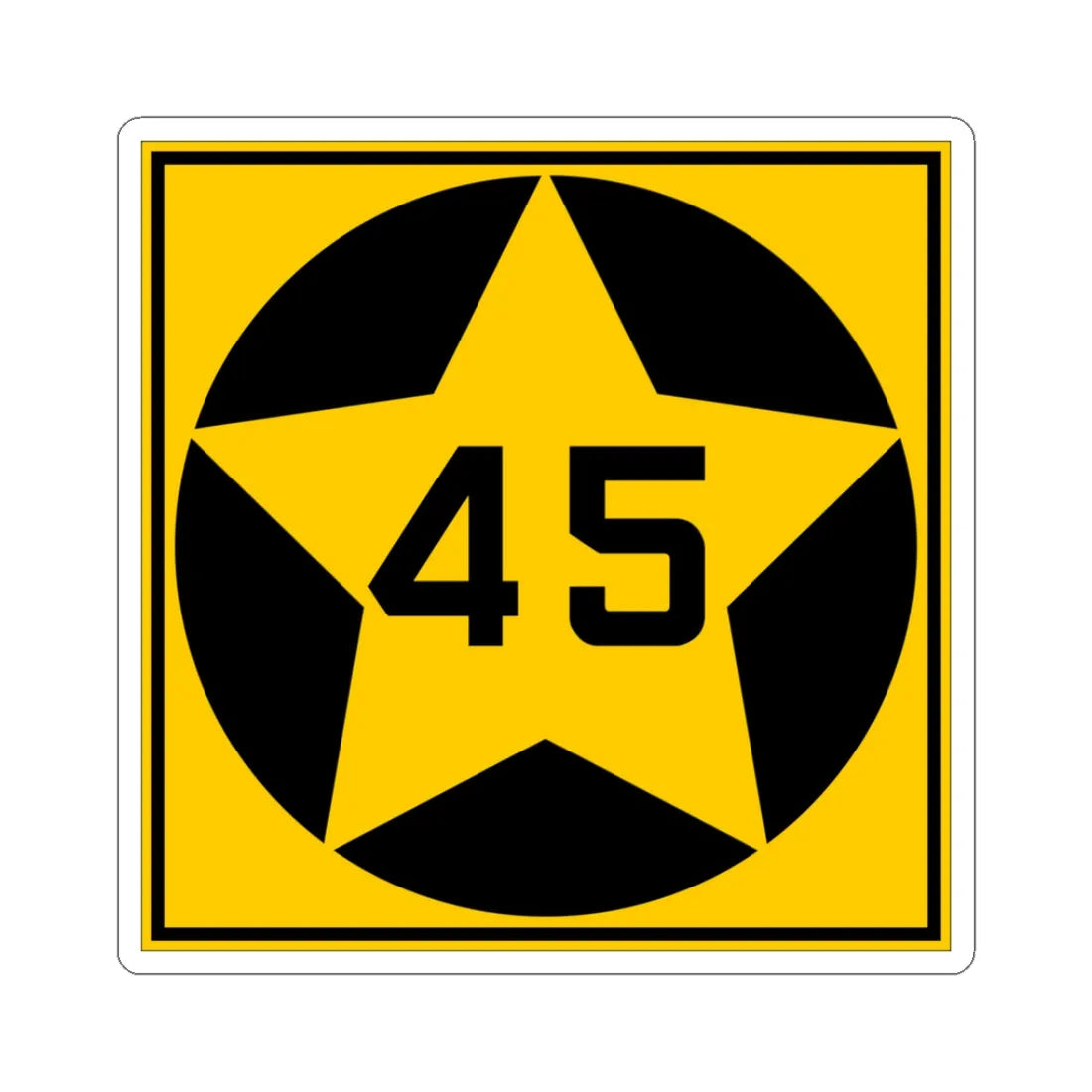 MN-45 1920 (Minnesota) (Road Sign) STICKER Vinyl Kiss-Cut Decal 3 Inch White - The Sticker Space