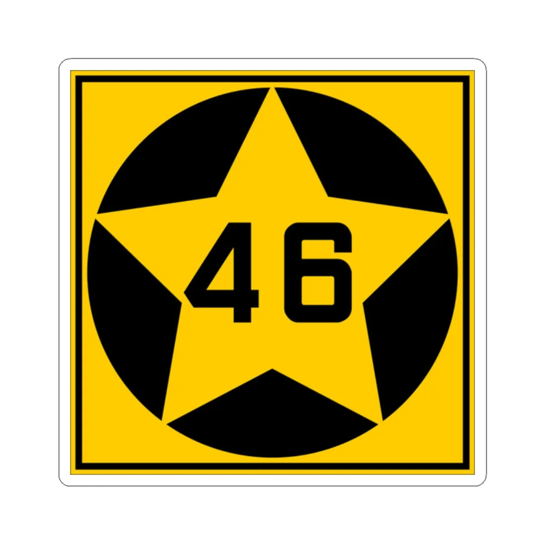 MN-46 1920 (Minnesota) (Road Sign) STICKER Vinyl Kiss-Cut Decal 2 Inch White - The Sticker Space