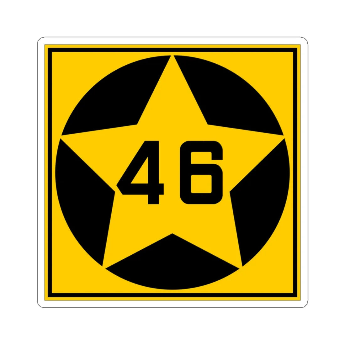 MN-46 1920 (Minnesota) (Road Sign) STICKER Vinyl Kiss-Cut Decal 3 Inch White - The Sticker Space