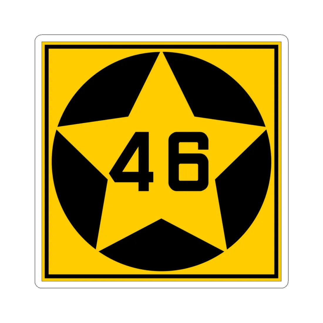 MN-46 1920 (Minnesota) (Road Sign) STICKER Vinyl Kiss-Cut Decal 4 Inch White - The Sticker Space