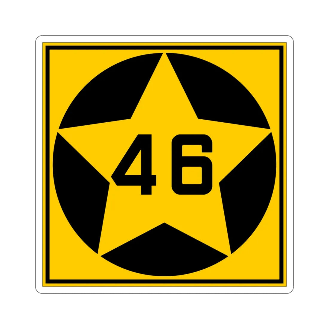 MN-46 1920 (Minnesota) (Road Sign) STICKER Vinyl Kiss-Cut Decal 6 Inch White - The Sticker Space