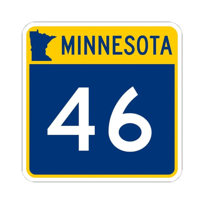 MN-46 (Minnesota) (Road Sign) STICKER Vinyl Kiss-Cut Decal 6 Inch White - The Sticker Space