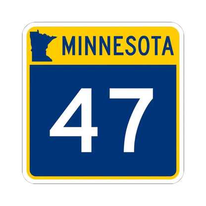 MN-47 (Minnesota) (Road Sign) STICKER Vinyl Kiss-Cut Decal 6 Inch White - The Sticker Space