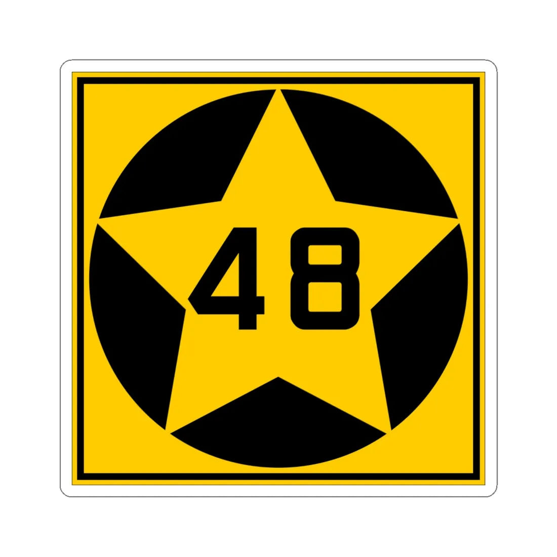 MN-48 1920 (Minnesota) (Road Sign) STICKER Vinyl Kiss-Cut Decal 6 Inch White - The Sticker Space