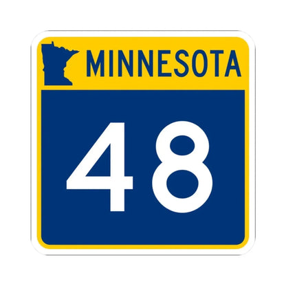 MN-48 (Minnesota) (Road Sign) STICKER Vinyl Kiss-Cut Decal 2 Inch White - The Sticker Space