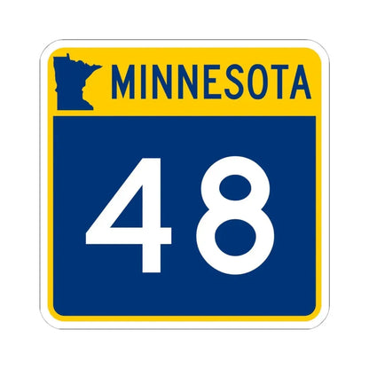 MN-48 (Minnesota) (Road Sign) STICKER Vinyl Kiss-Cut Decal - The Sticker Space