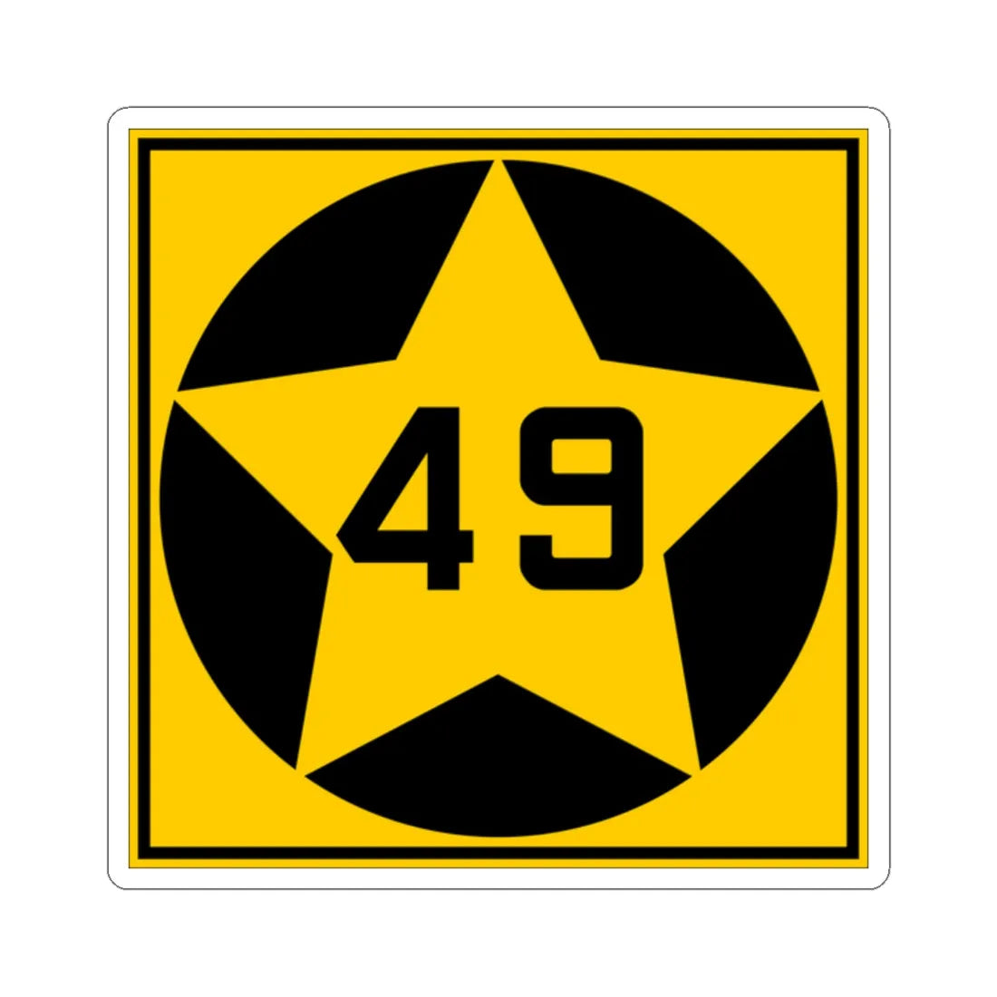 MN-49 1920 (Minnesota) (Road Sign) STICKER Vinyl Kiss-Cut Decal 2 Inch White - The Sticker Space