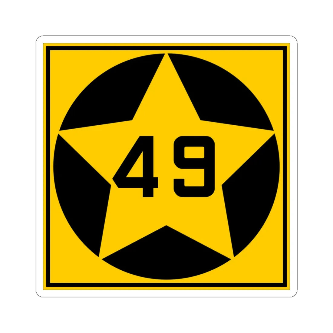 MN-49 1920 (Minnesota) (Road Sign) STICKER Vinyl Kiss-Cut Decal 3 Inch White - The Sticker Space