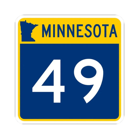 MN-49 (Minnesota) (Road Sign) STICKER Vinyl Kiss-Cut Decal 2 Inch White - The Sticker Space