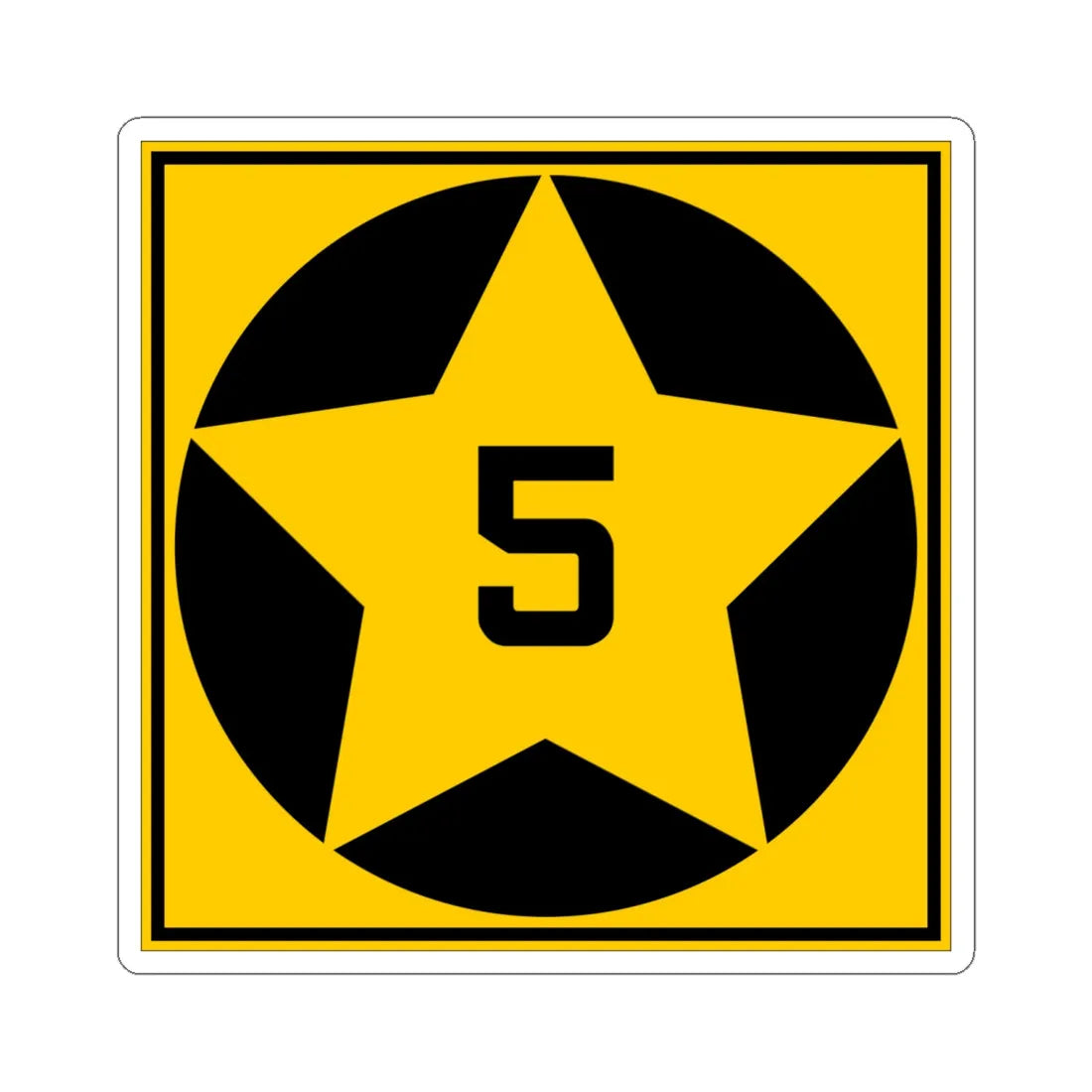 MN-5 1920 (Minnesota) (Road Sign) STICKER Vinyl Kiss-Cut Decal 6 Inch White - The Sticker Space