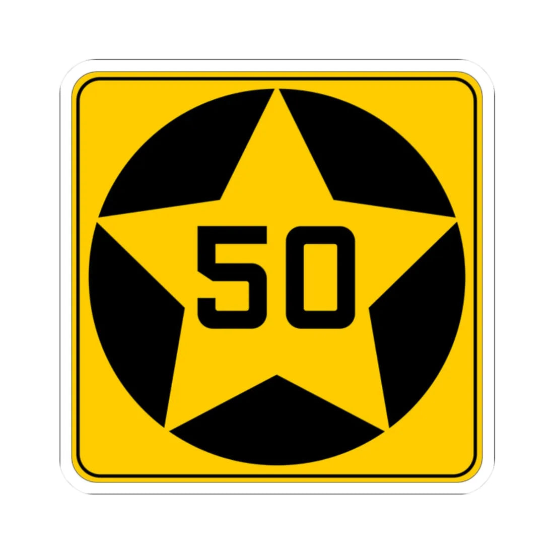 MN-50 1920 (Minnesota) (Road Sign) STICKER Vinyl Kiss-Cut Decal 2 Inch White - The Sticker Space