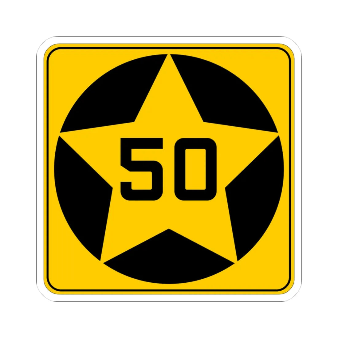 MN-50 1920 (Minnesota) (Road Sign) STICKER Vinyl Kiss-Cut Decal 3 Inch White - The Sticker Space