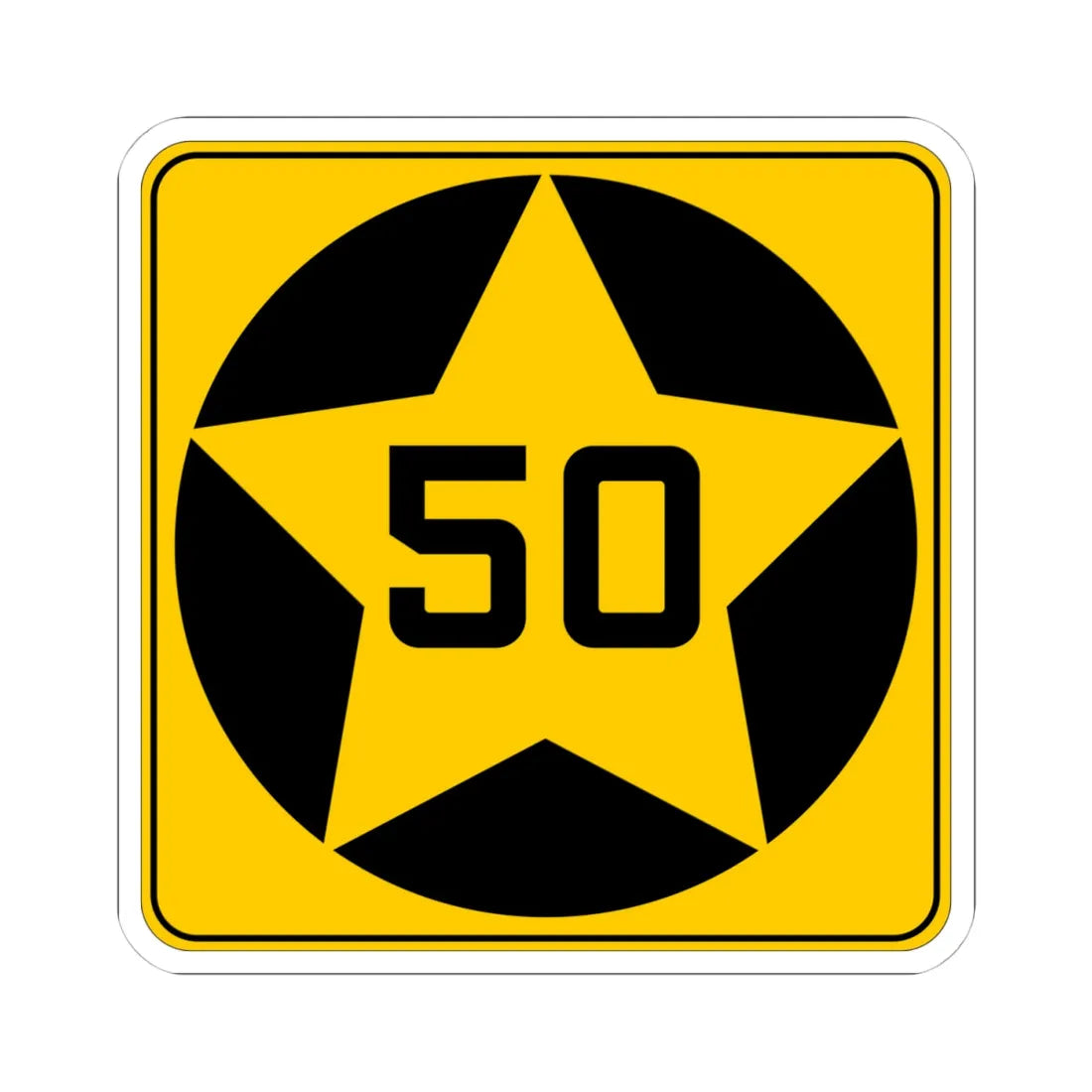 MN-50 1920 (Minnesota) (Road Sign) STICKER Vinyl Kiss-Cut Decal 4 Inch White - The Sticker Space