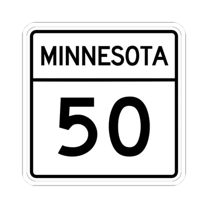 MN-50 1948 (Minnesota) (Road Sign) STICKER Vinyl Kiss-Cut Decal 3 Inch White - The Sticker Space