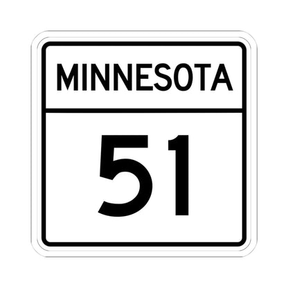 MN-51 1948 (Minnesota) (Road Sign) STICKER Vinyl Kiss-Cut Decal 4 Inch White - The Sticker Space