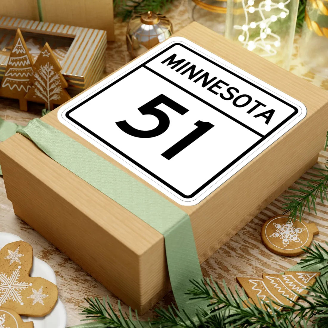 MN-51 1948 (Minnesota) (Road Sign) STICKER Vinyl Kiss-Cut Decal - The Sticker Space