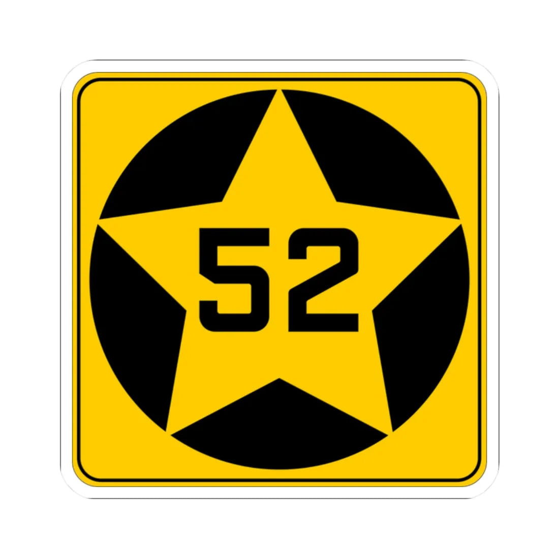 MN-52 1920 (Minnesota) (Road Sign) STICKER Vinyl Kiss-Cut Decal 2 Inch White - The Sticker Space