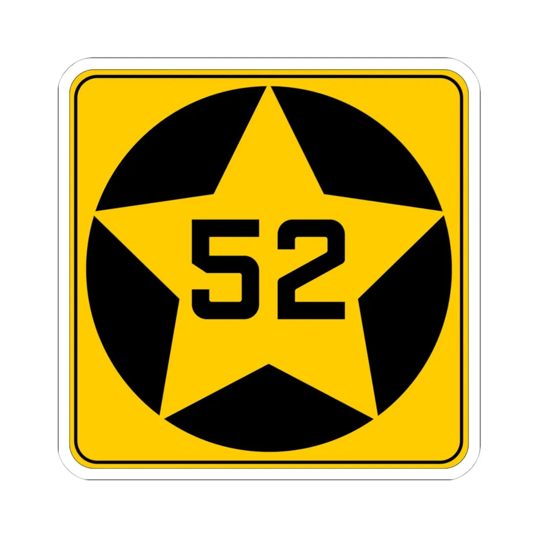 MN-52 1920 (Minnesota) (Road Sign) STICKER Vinyl Kiss-Cut Decal 4 Inch White - The Sticker Space