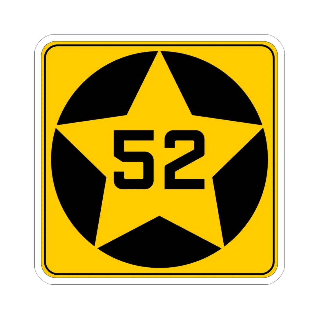 MN-52 1920 (Minnesota) (Road Sign) STICKER Vinyl Kiss-Cut Decal 6 Inch White - The Sticker Space