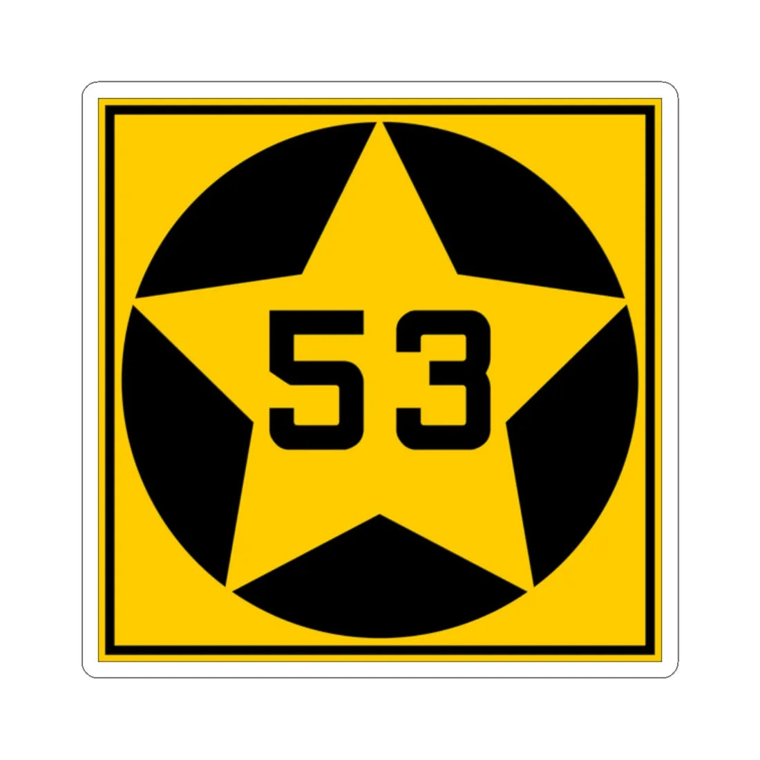 MN-53 1920 (Minnesota) (Road Sign) STICKER Vinyl Kiss-Cut Decal 2 Inch White - The Sticker Space