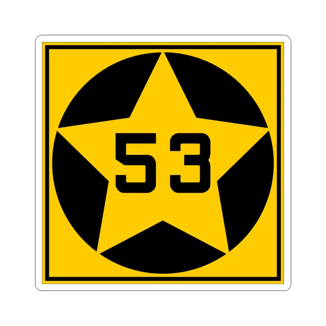 MN-53 1920 (Minnesota) (Road Sign) STICKER Vinyl Kiss-Cut Decal 4 Inch White - The Sticker Space