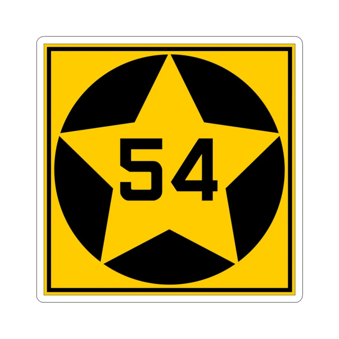 MN-54 1920 (Minnesota) (Road Sign) STICKER Vinyl Kiss-Cut Decal 3 Inch White - The Sticker Space