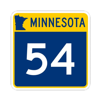 MN-54 (Minnesota) (Road Sign) STICKER Vinyl Kiss-Cut Decal 6 Inch White - The Sticker Space