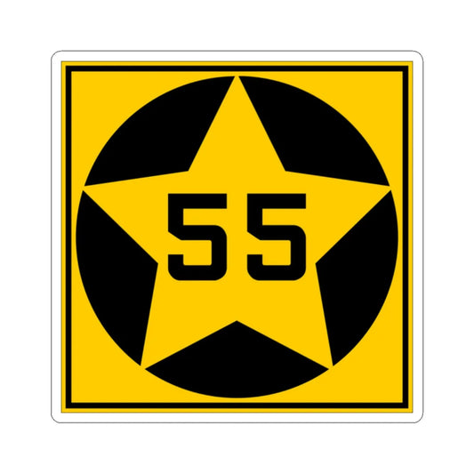 MN-55 1920 (Minnesota) (Road Sign) STICKER Vinyl Kiss-Cut Decal 2 Inch White - The Sticker Space