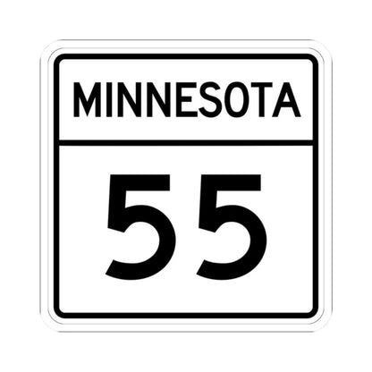 MN-55 1948 (Minnesota) (Road Sign) STICKER Vinyl Kiss-Cut Decal 2 Inch White - The Sticker Space
