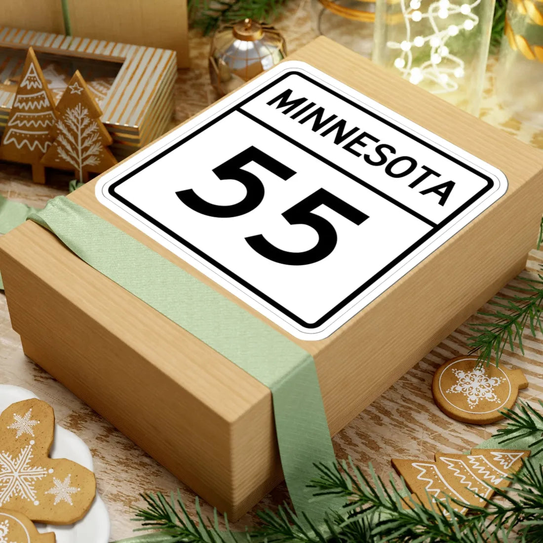 MN-55 1948 (Minnesota) (Road Sign) STICKER Vinyl Kiss-Cut Decal - The Sticker Space