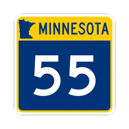 MN-55 (Minnesota) (Road Sign) STICKER Vinyl Kiss-Cut Decal - The Sticker Space