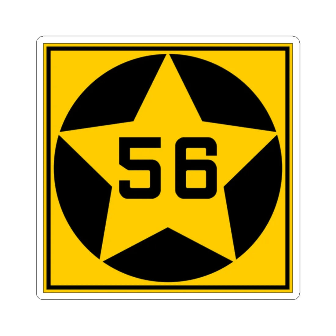 MN-56 1920 (Minnesota) (Road Sign) STICKER Vinyl Kiss-Cut Decal 2 Inch White - The Sticker Space