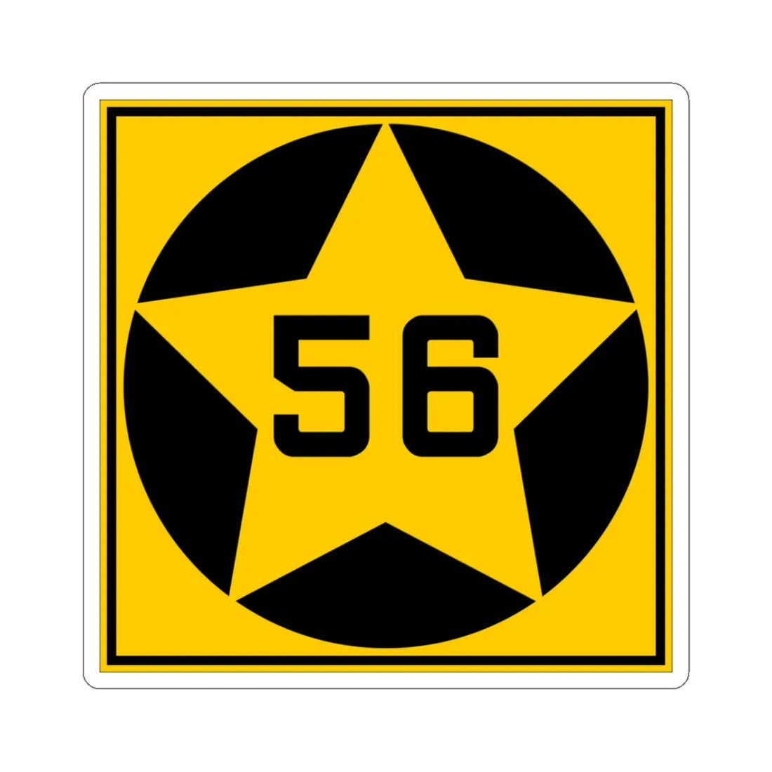 MN-56 1920 (Minnesota) (Road Sign) STICKER Vinyl Kiss-Cut Decal 3 Inch White - The Sticker Space