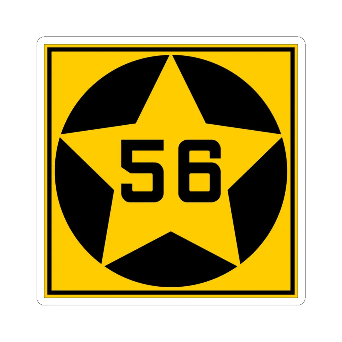 MN-56 1920 (Minnesota) (Road Sign) STICKER Vinyl Kiss-Cut Decal 4 Inch White - The Sticker Space