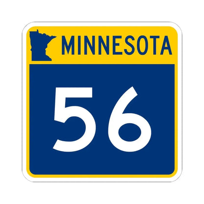 MN-56 (Minnesota) (Road Sign) STICKER Vinyl Kiss-Cut Decal 6 Inch White - The Sticker Space