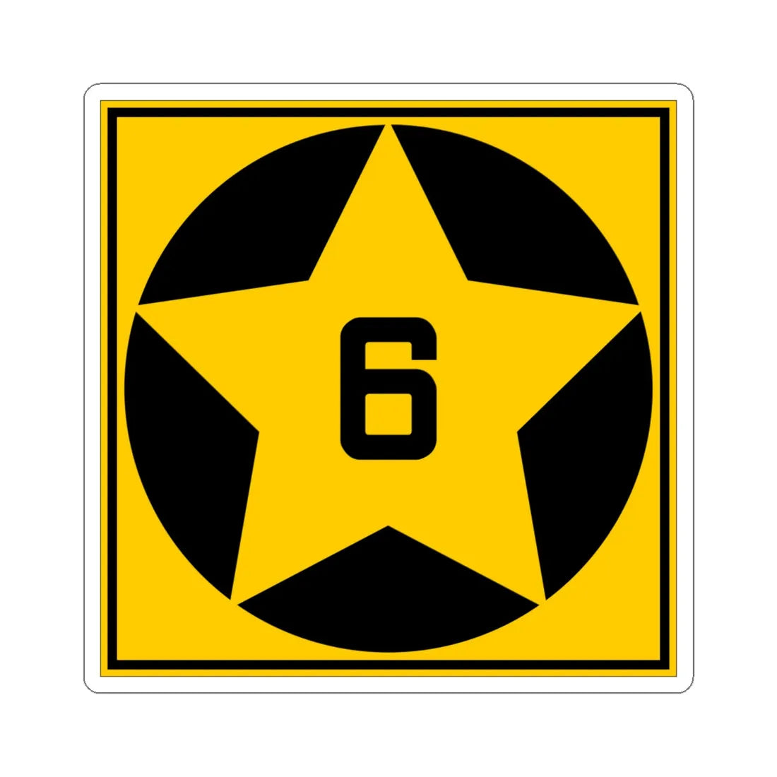MN-6 1920 (Minnesota) (Road Sign) STICKER Vinyl Kiss-Cut Decal 6 Inch White - The Sticker Space