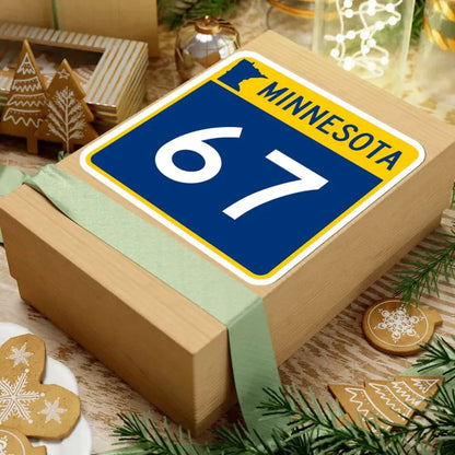 MN-67 (Minnesota) (Road Sign) STICKER Vinyl Kiss-Cut Decal - The Sticker Space