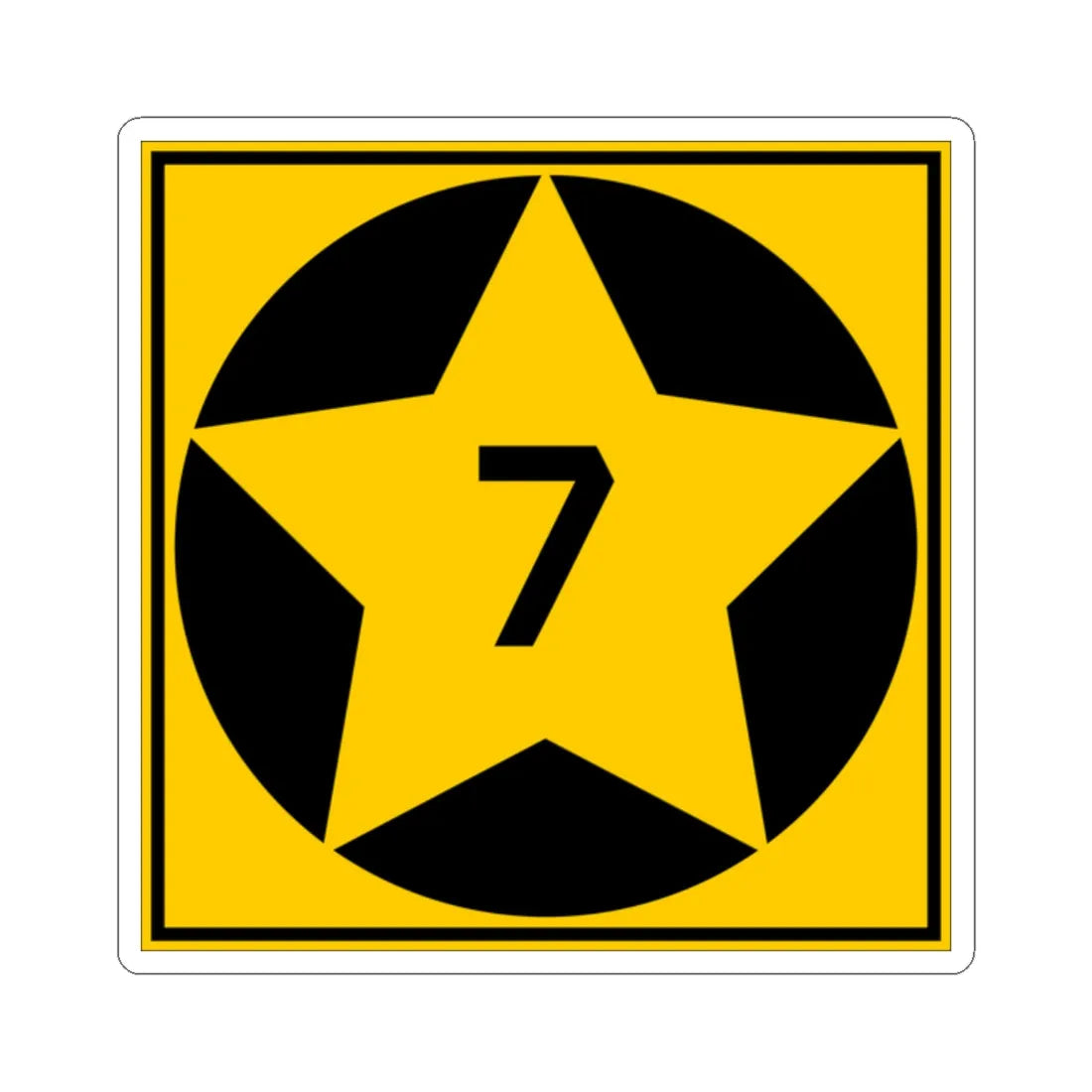 MN-7 1920 (Minnesota) (Road Sign) STICKER Vinyl Kiss-Cut Decal 2 Inch White - The Sticker Space
