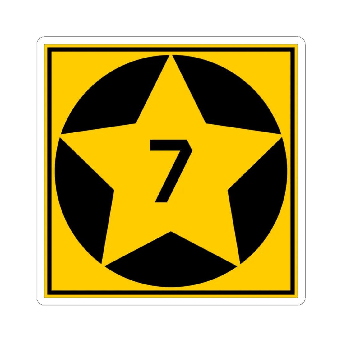 MN-7 1920 (Minnesota) (Road Sign) STICKER Vinyl Kiss-Cut Decal 3 Inch White - The Sticker Space