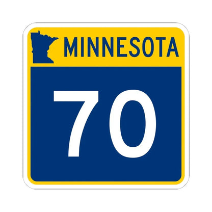 MN-70 (Minnesota) (Road Sign) STICKER Vinyl Kiss-Cut Decal 6 Inch White - The Sticker Space