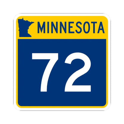 MN-72 (Minnesota) (Road Sign) STICKER Vinyl Kiss-Cut Decal 2 Inch White - The Sticker Space