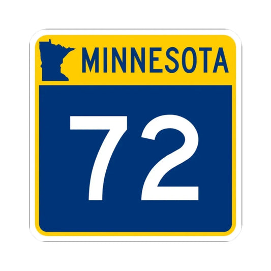 MN-72 (Minnesota) (Road Sign) STICKER Vinyl Kiss-Cut Decal 2 Inch White - The Sticker Space