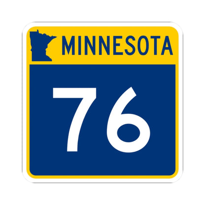 MN-76 (Minnesota) (Road Sign) STICKER Vinyl Kiss-Cut Decal 2 Inch White - The Sticker Space