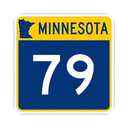 MN-79 (Minnesota) (Road Sign) STICKER Vinyl Kiss-Cut Decal 3 Inch White - The Sticker Space